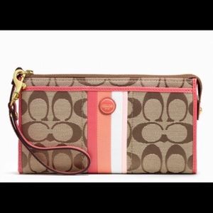 Coach Signature Multicolor Zippy Wallet